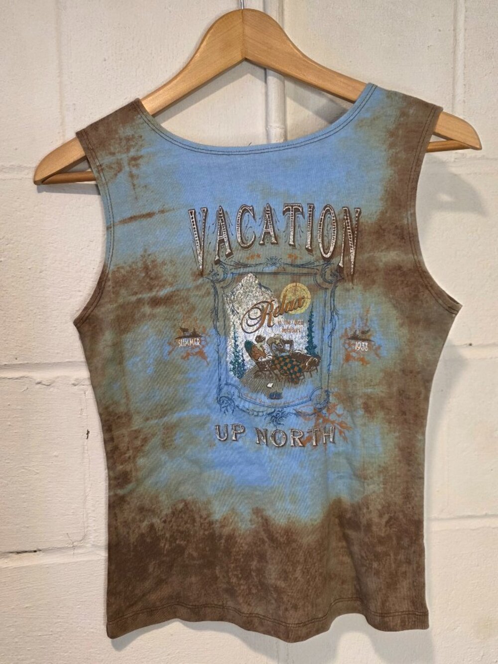 y2k Gorpcore Cool girl Outdoorsy Surfer Coastal Cowgirl Boho Tie Dye Tank Top